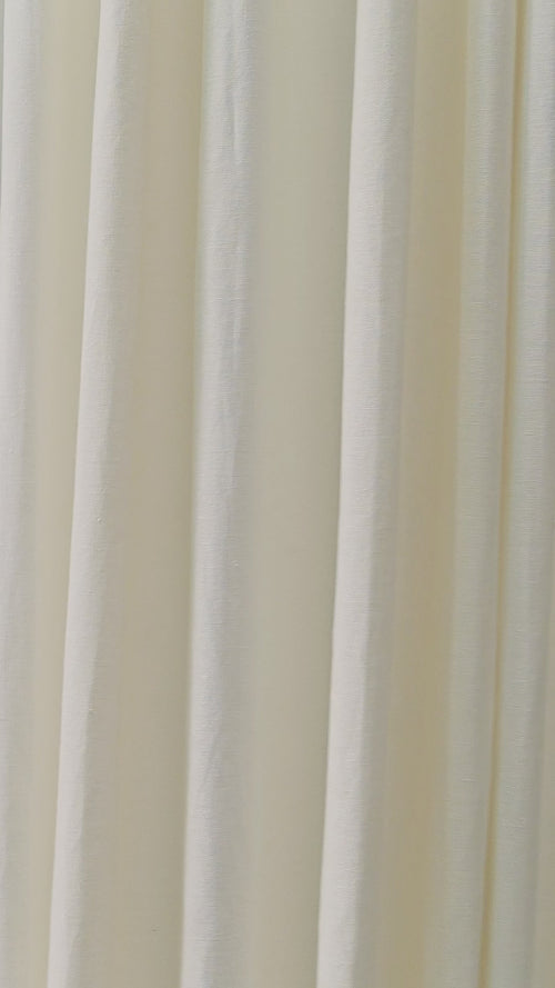 Ainsley Pure Linen Curtains in Ivory, drape video