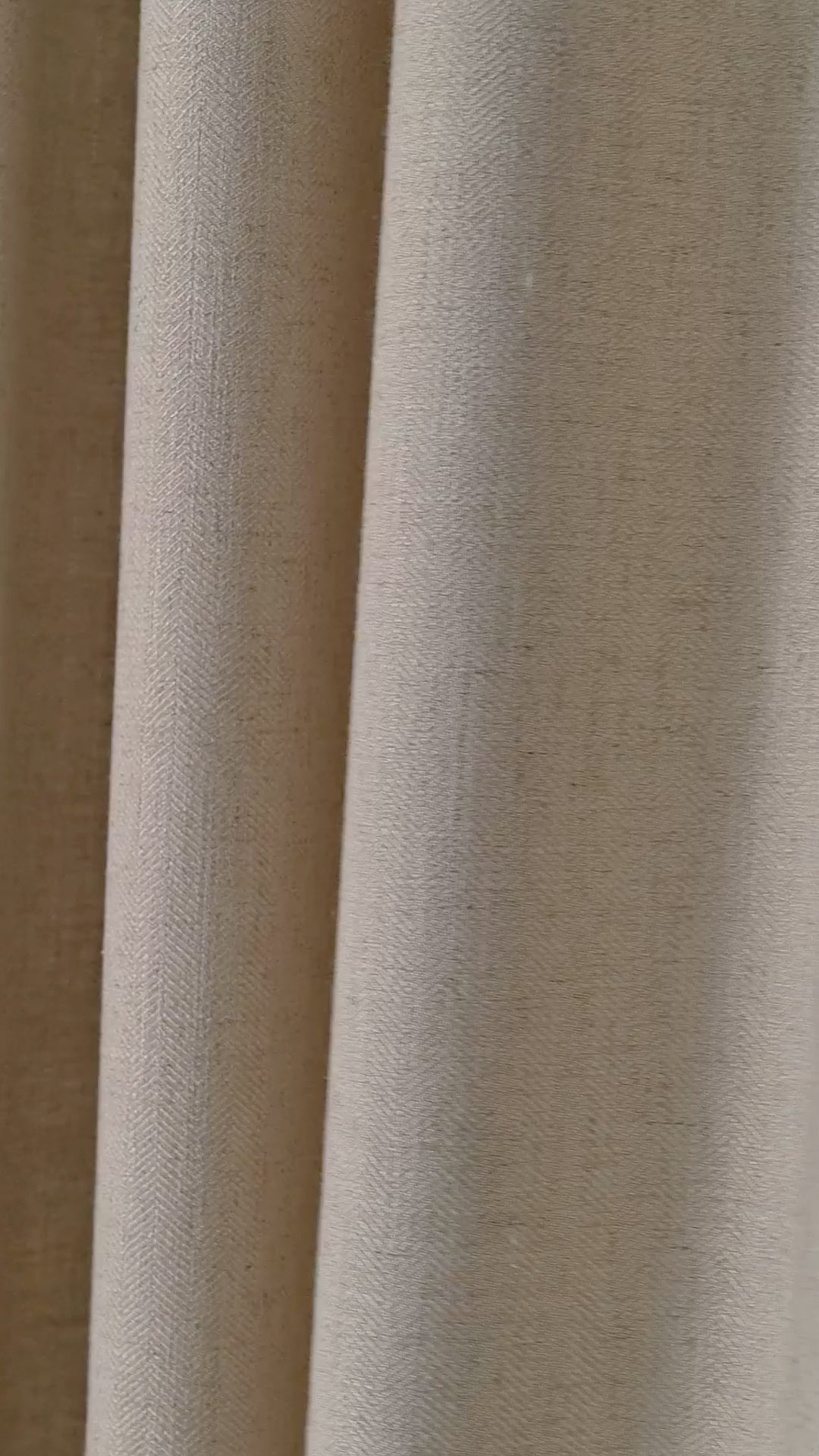 Forrester Linen-Blend Slub Curtains in Sand, drape video