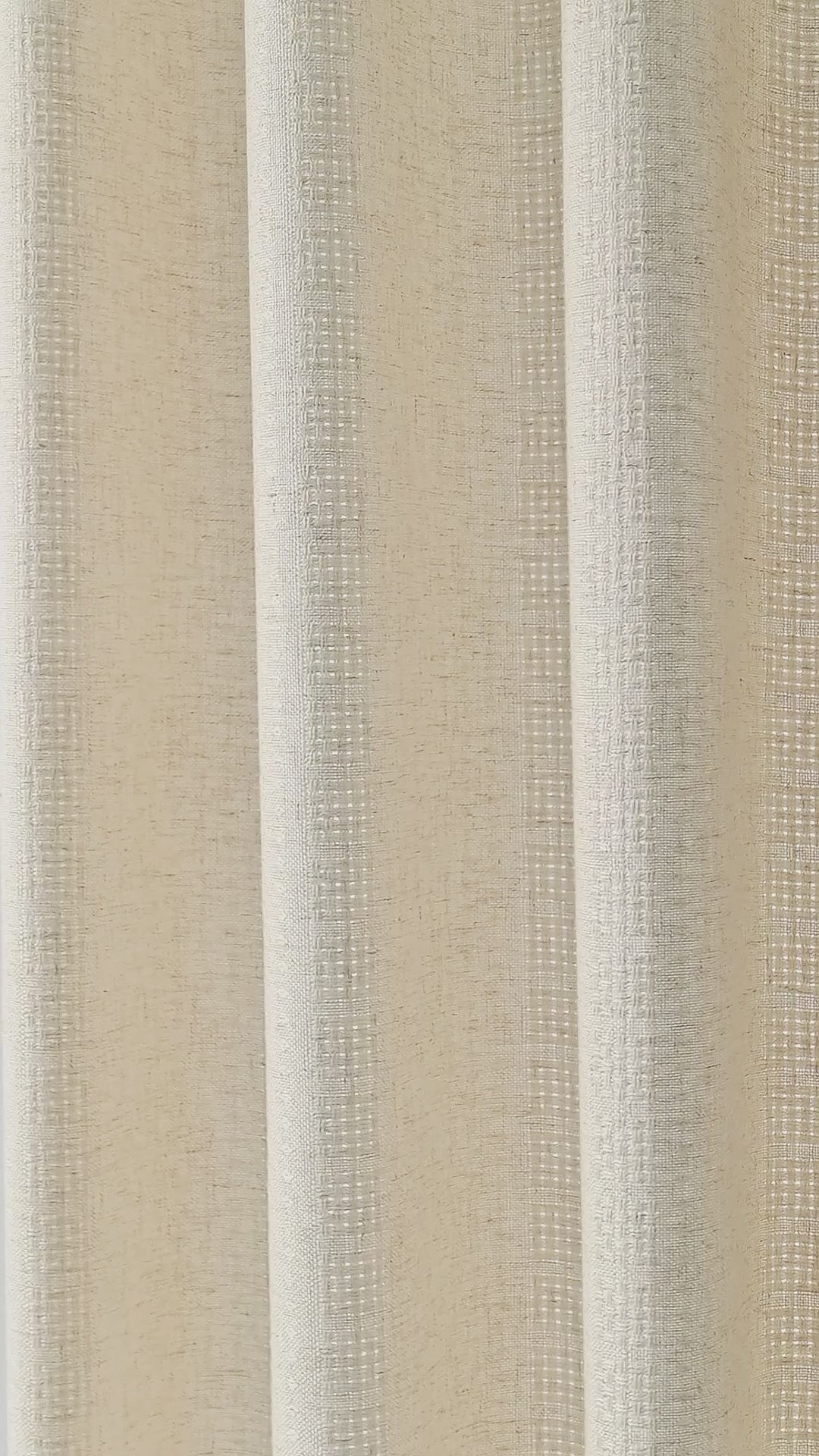 Ansel Eyelet Weave Curtains in Deep Ivory, drape video