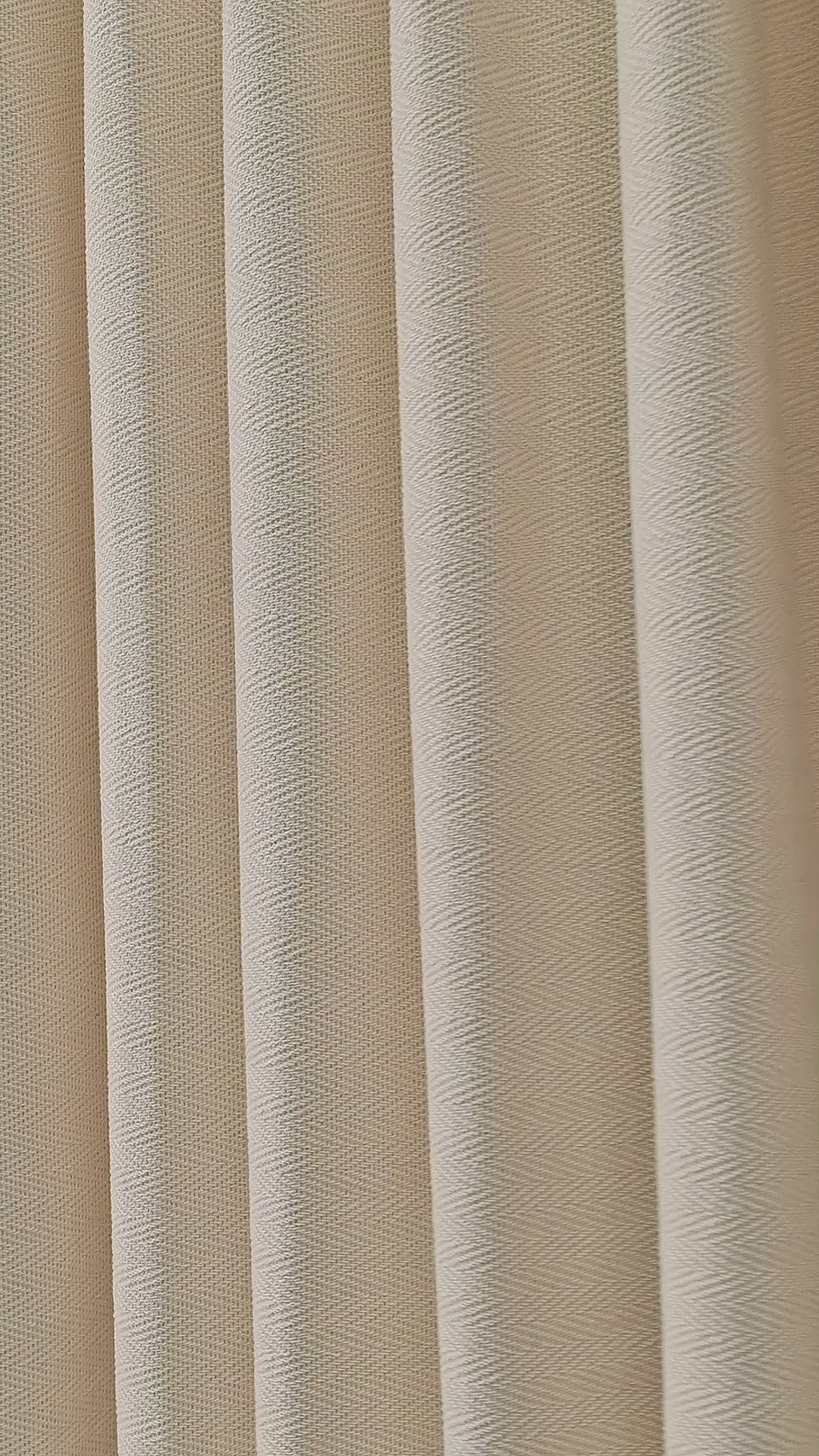 Pembroke Herringbone Weave Curtains in Chalk, drape video