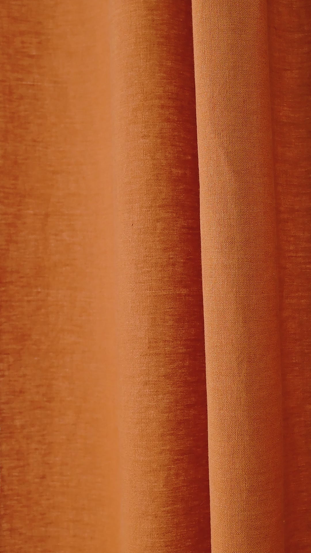 Ainsley Pure Linen Curtains in Terracotta, drape video