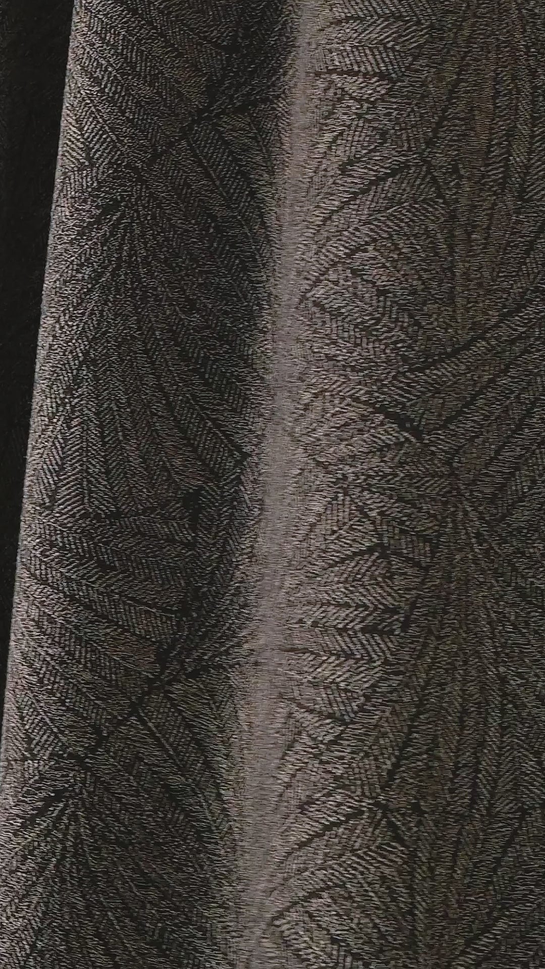 Bramwell Leaf Jacquard Blackout Curtains in Espresso, drape video