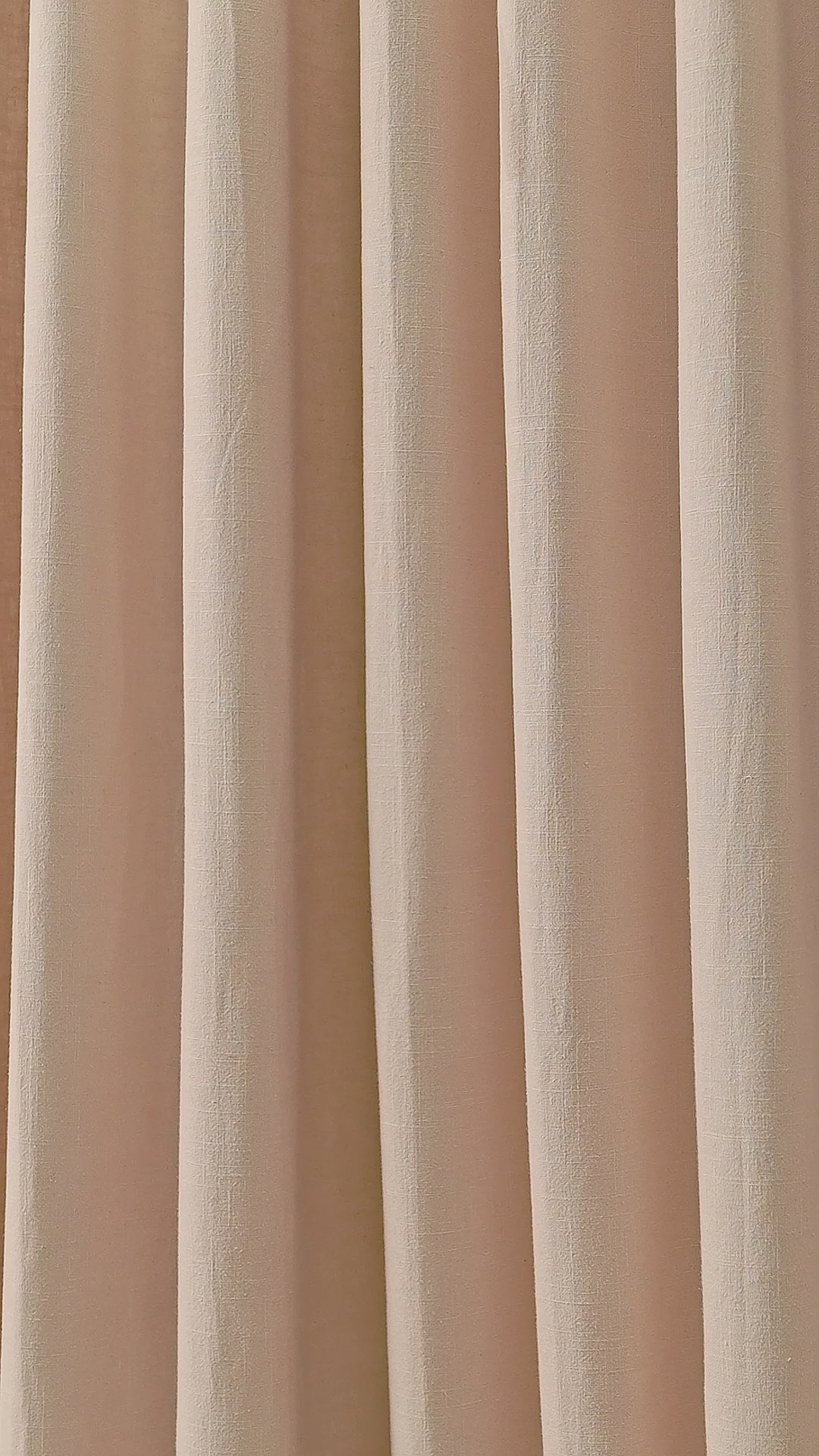 Edwina Linen-Cotton Curtains in Ivory, drape video