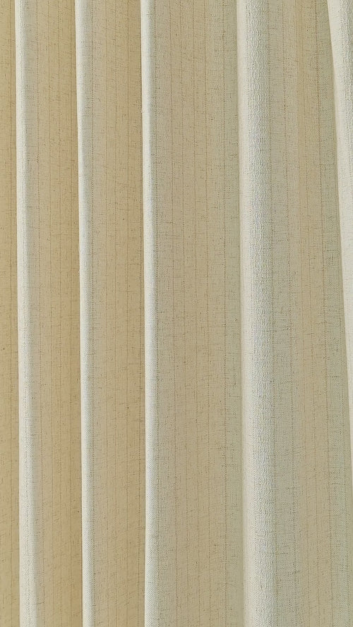 Ansel Pinstripe Weave Curtains in Deep Ivory, drape video