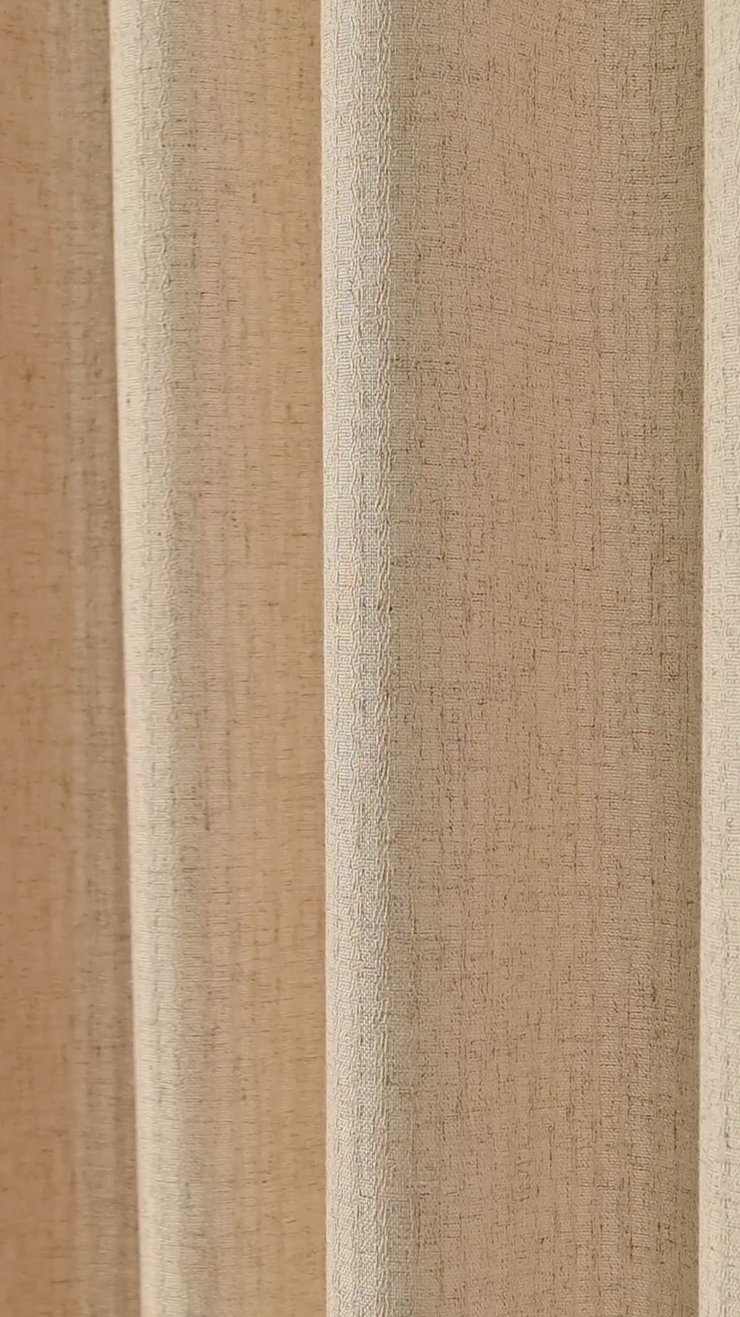 Ansel Slub Weave Curtains in Oat, drape video