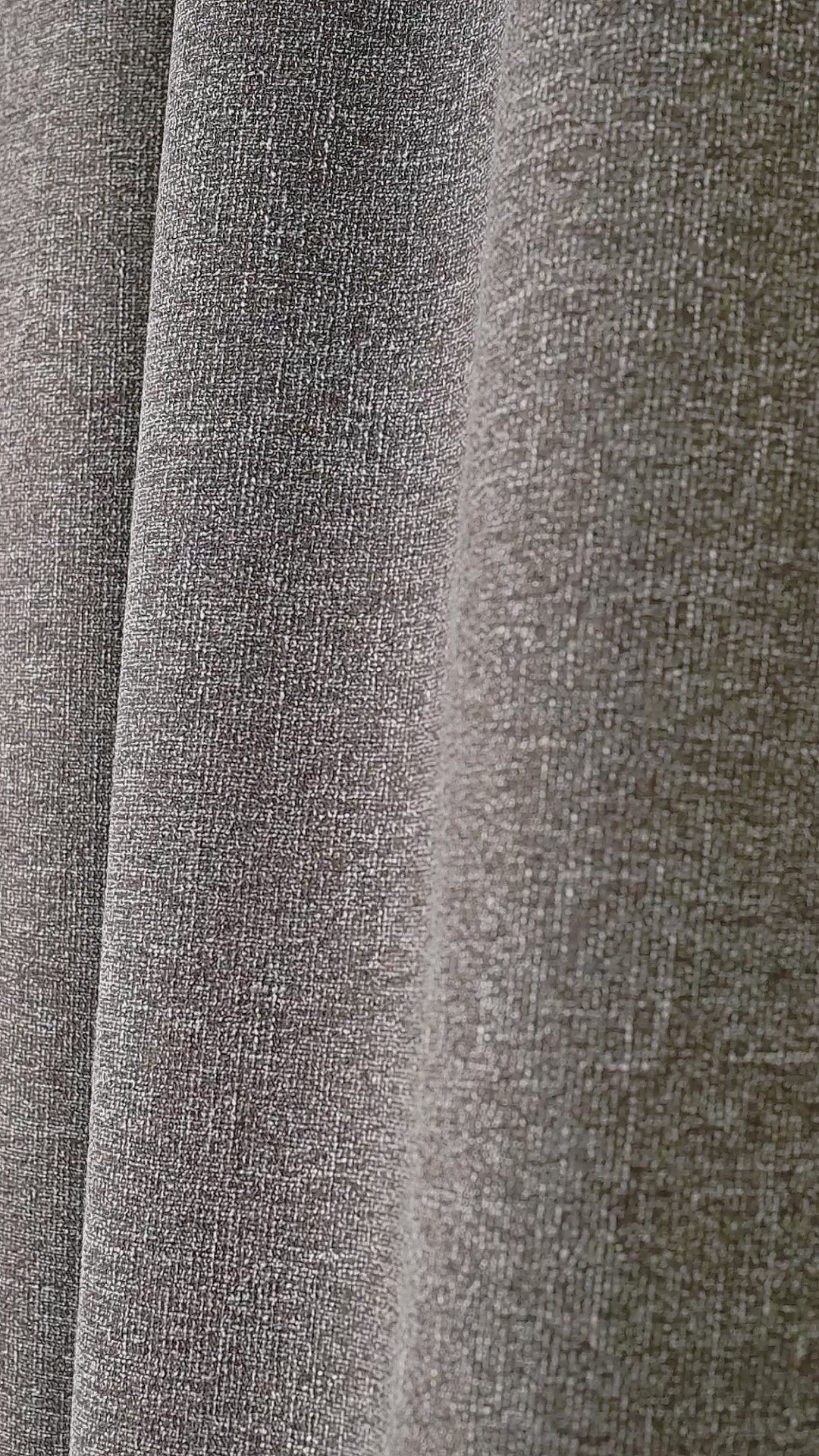 Tamsin Melange Weave Blackout Curtains in Cool Stone, drape video