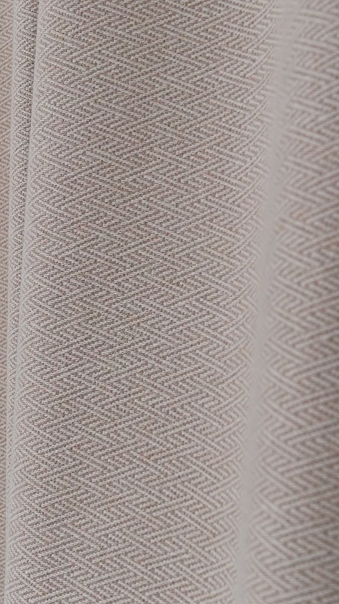 Pembroke Chevron Weave Curtains in Sand, drape video