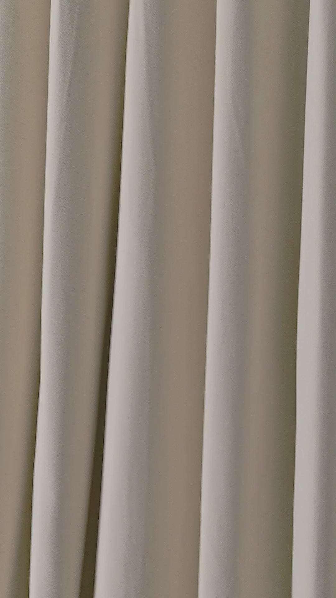 Sebastian Double-Faced Velvet Blackout Curtains in Ivory, drape video