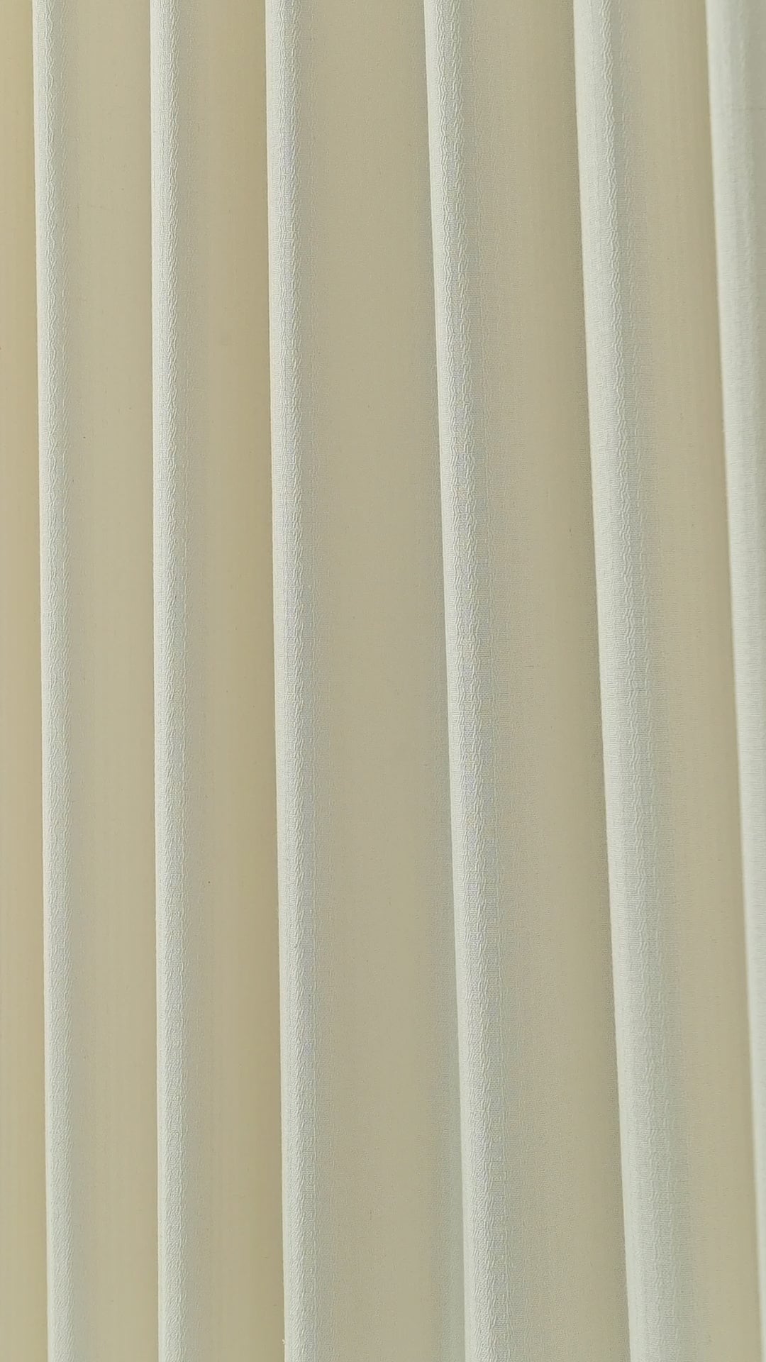 Ansel Slub Weave Curtains in Chalk, drape video