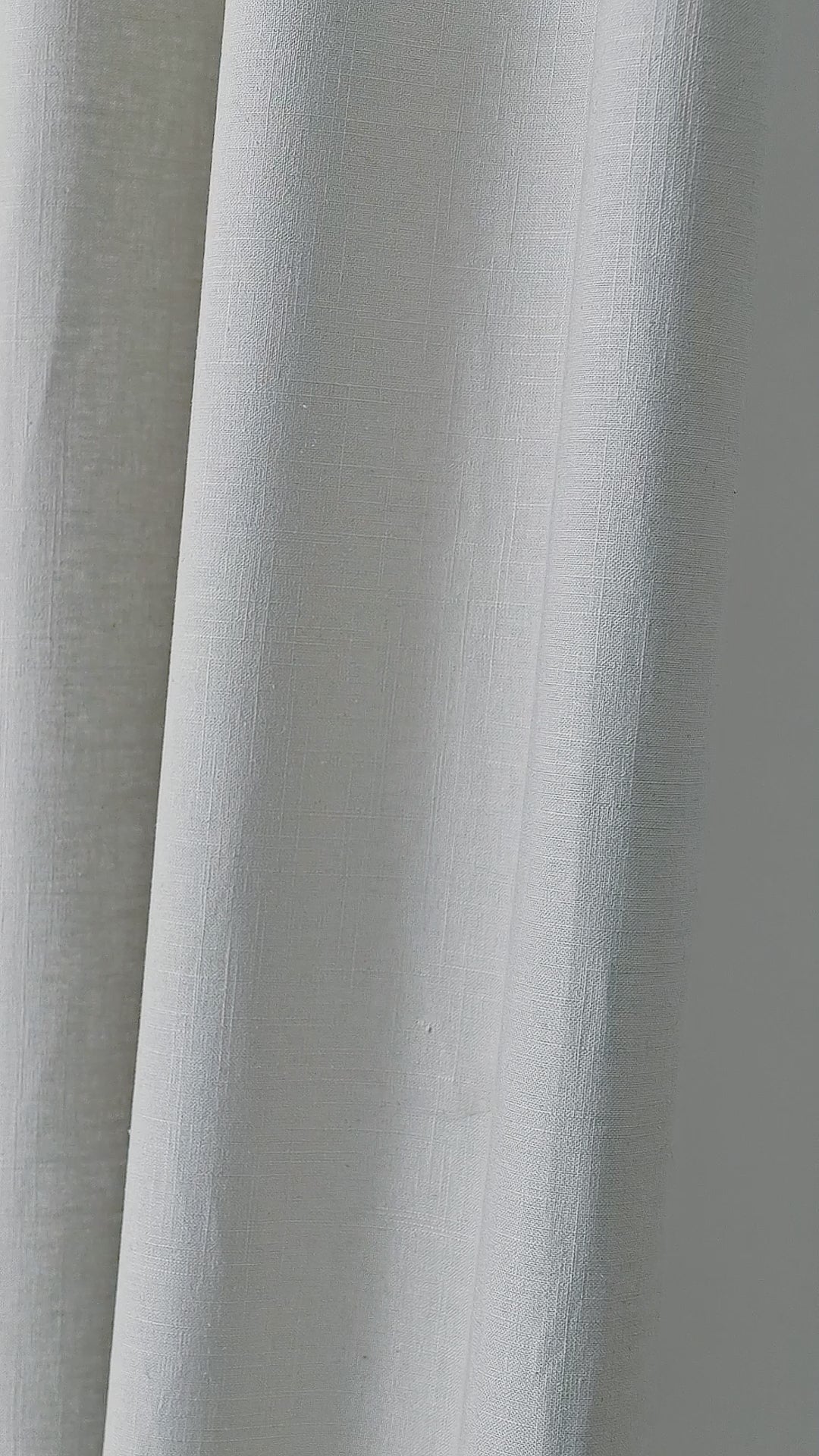 Edwina Linen-Cotton Curtains in Sage Gray, drape video